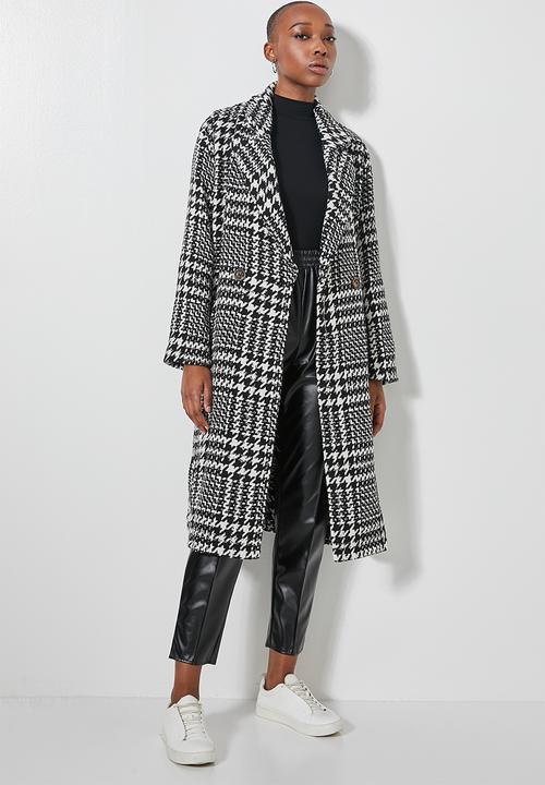 Superbalist - Boyfriend coat - white & black 