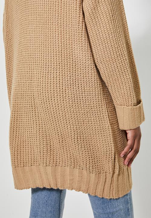 Superbalist - Chunky knit cardi - taupe