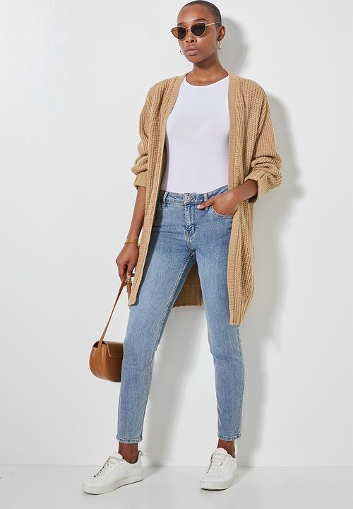 Superbalist - Chunky knit cardi - taupe