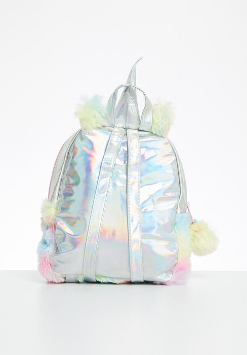 Pop Candy - Girls faux fur unicorn backpack - multi