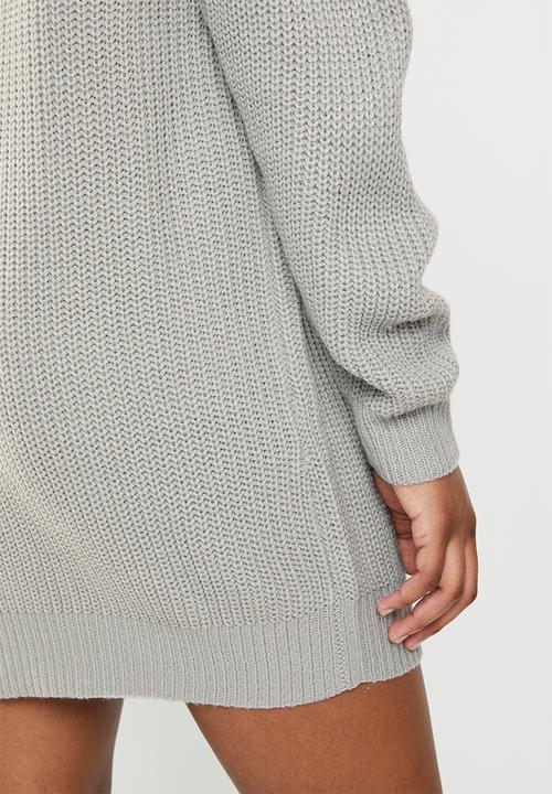 Missguided - Shoulder lip jumper dress - grey