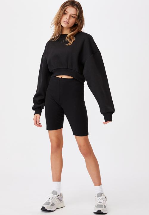 Factorie - Boxy crop crew - black