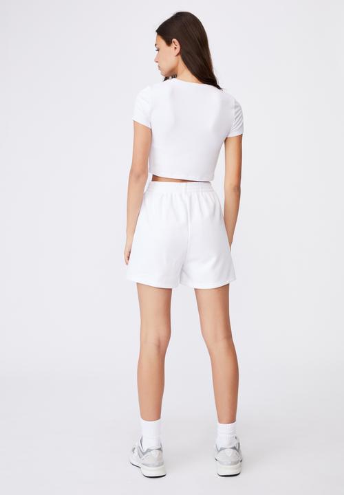 Factorie - Cinch front short sleeve top - white