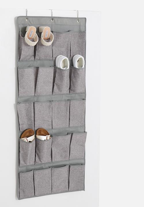 Sixth Floor - 20 pocket over door organizer - light grey