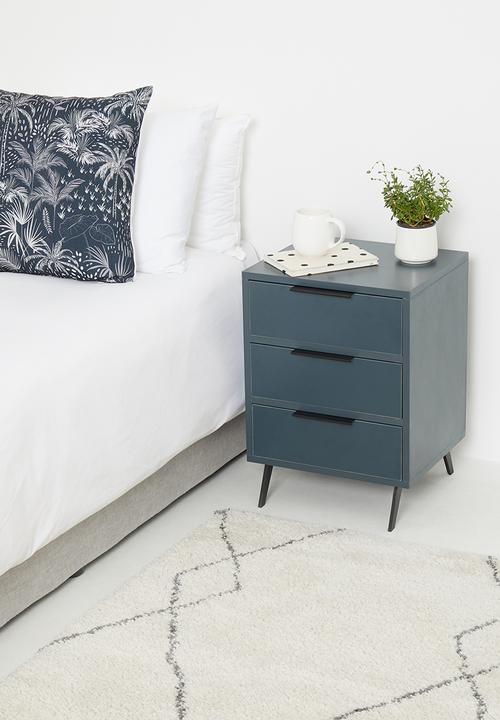 Sixth Floor - Oliver 3 drawer storage - blue