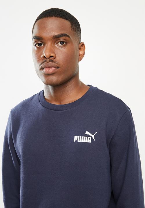 PUMA - Ess logo crew sweat fl - peacoat