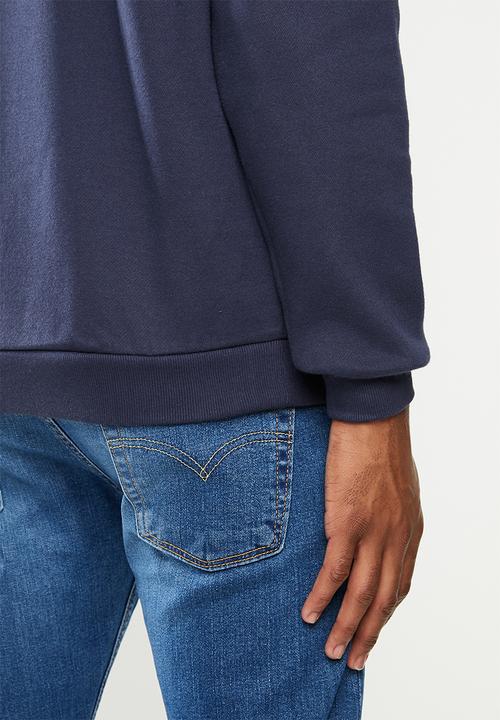 PUMA - Ess logo crew sweat fl - peacoat