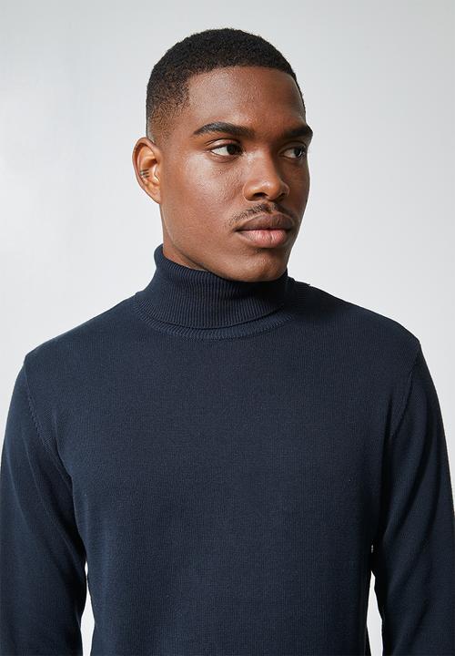 Superbalist - Basic roll neck slim fit knit - navy