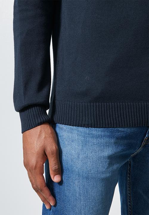 Superbalist - Basic roll neck slim fit knit - navy