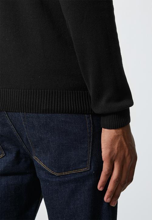 Superbalist - Basic roll neck slim fit knit - black