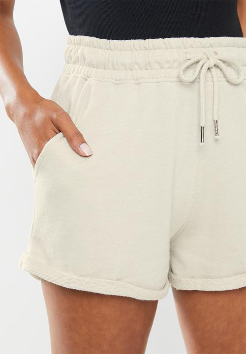 Missguided - Petite drawcord runner shorts - grey