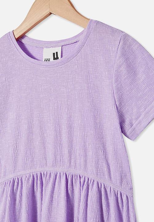 Cotton On - Freya short sleeve dress - purple
