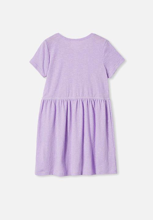 Cotton On - Freya short sleeve dress - purple