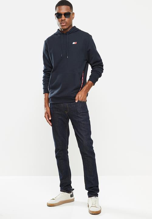 Tommy Hilfiger - Piping fleece hoody - navy