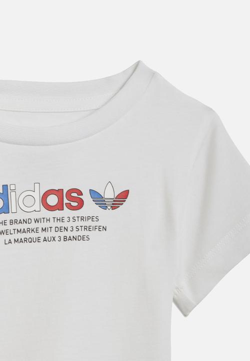 adidas Originals - Infants short & tee set - white & black