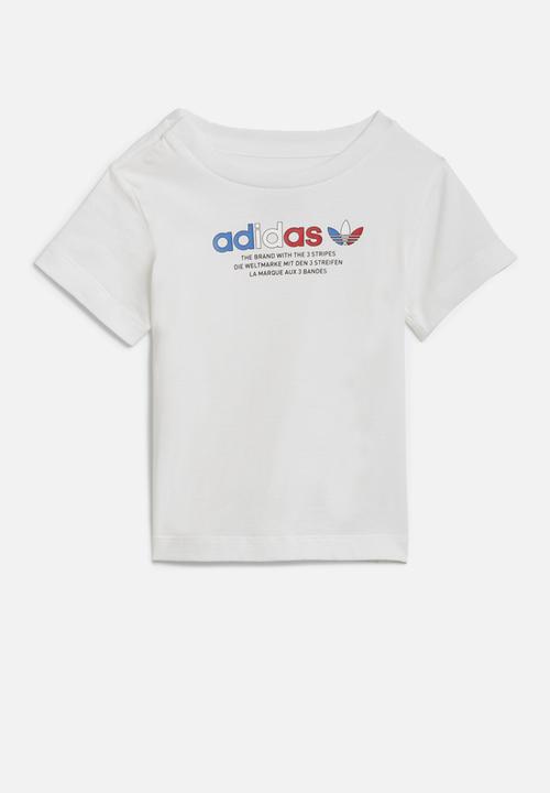 adidas Originals - Infants short & tee set - white & black
