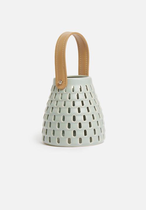 H&S - Ceramic glow lantern -  grey