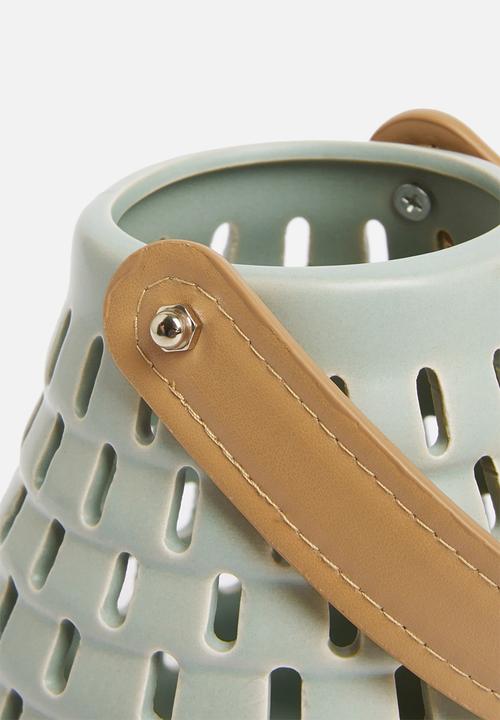 H&S - Ceramic glow lantern -  grey