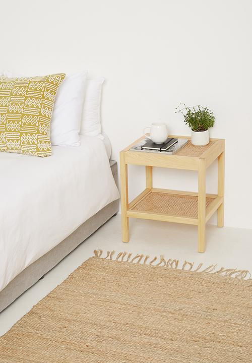 Sixth Floor - Loopy cane bedside table- natural