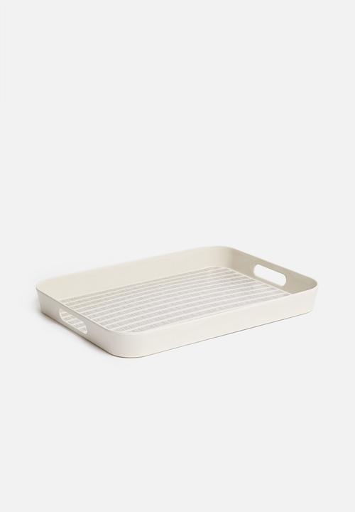 Excellent Houseware - Dash serving tray - grey & white