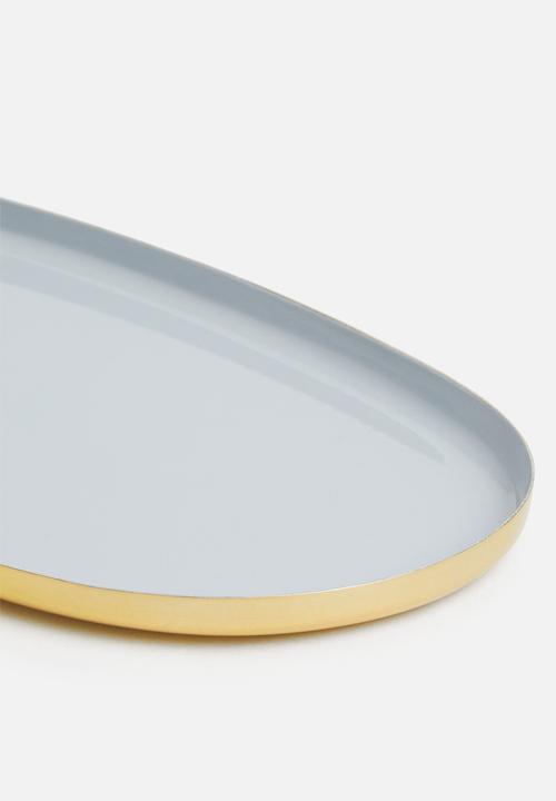 H&S - Oval tray - medium grey