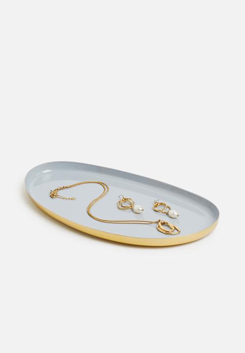 H&S - Oval tray - medium grey