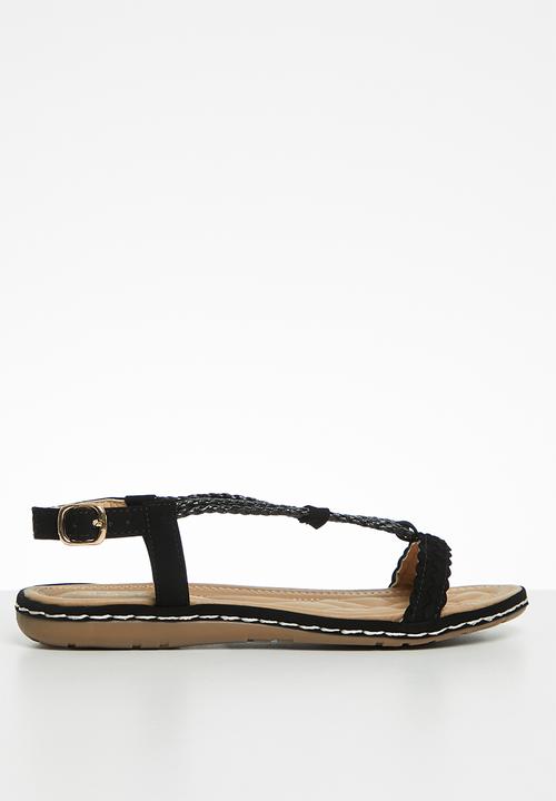 Seduction - Braided sandal - black
