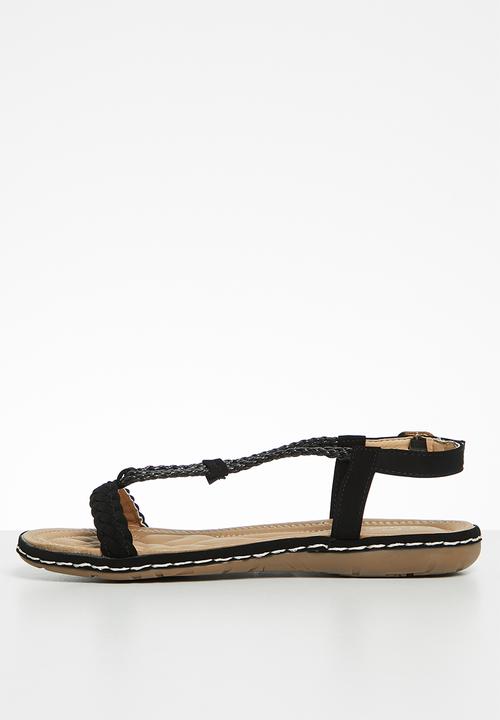 Seduction - Braided sandal - black