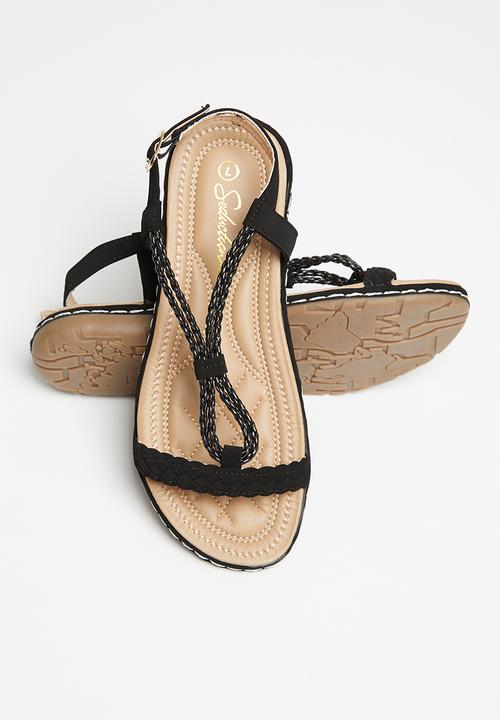 Seduction - Braided sandal - black