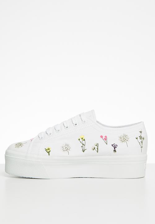 SUPERGA - 2790 flower b - s71151w-a9kwhtfl - white flowers