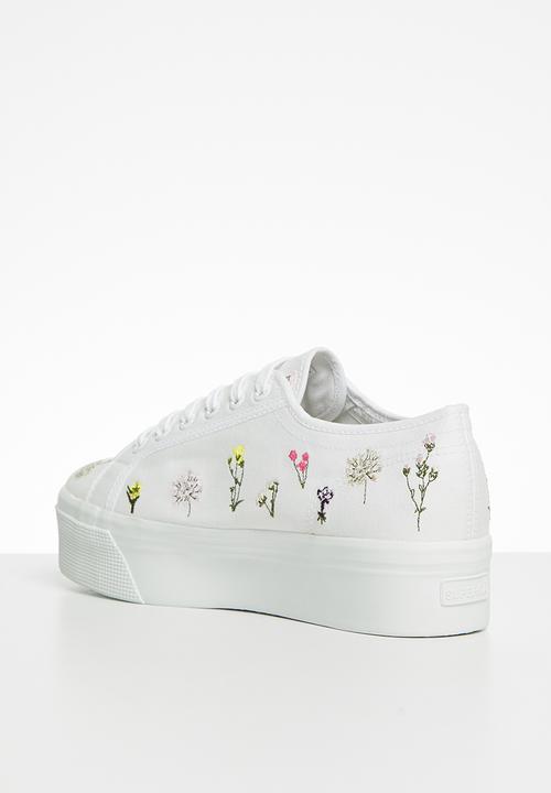 SUPERGA - 2790 flower b - s71151w-a9kwhtfl - white flowers