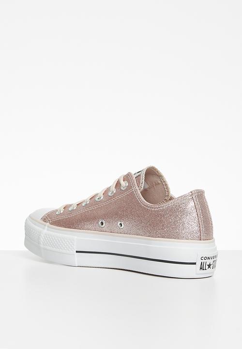 Converse - Chuck taylor all star platform glitter ox - silt red/black/white - glitter shine