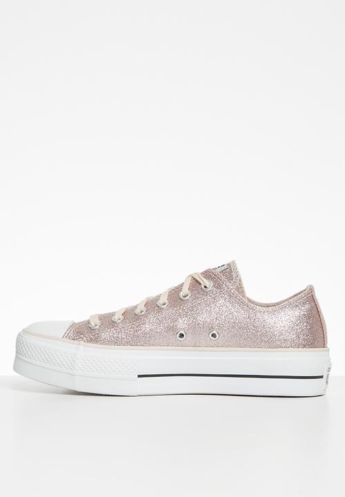 Converse - Chuck taylor all star platform glitter ox - silt red/black/white - glitter shine