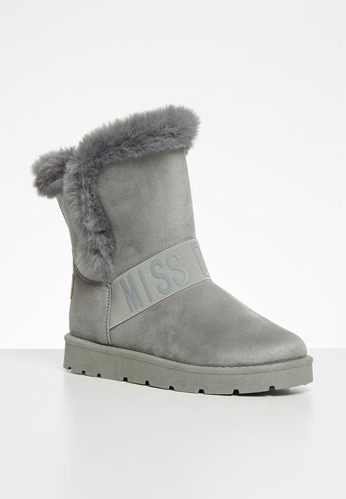 Miss Black - Rae slipper boot - grey
