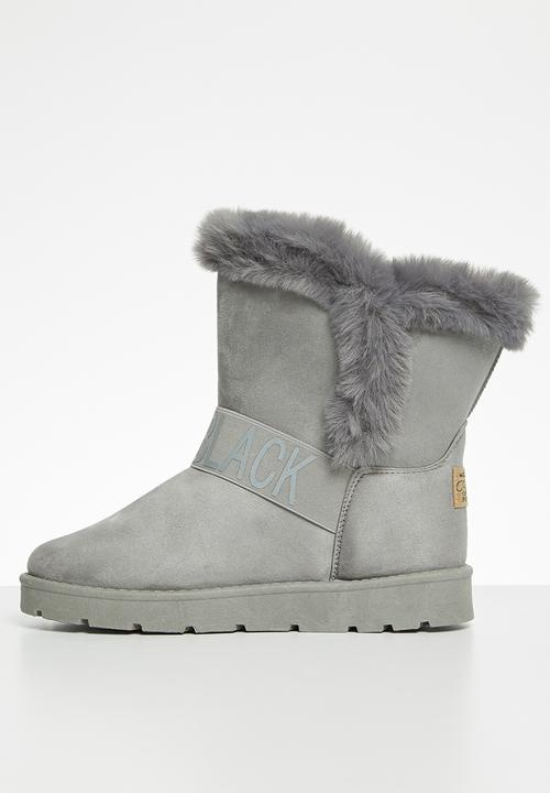 Miss Black - Rae slipper boot - grey