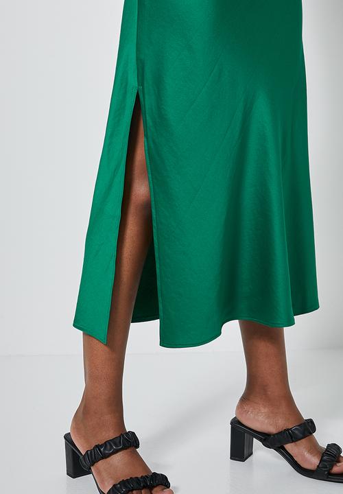 Superbalist - Satin slip dress - emerald