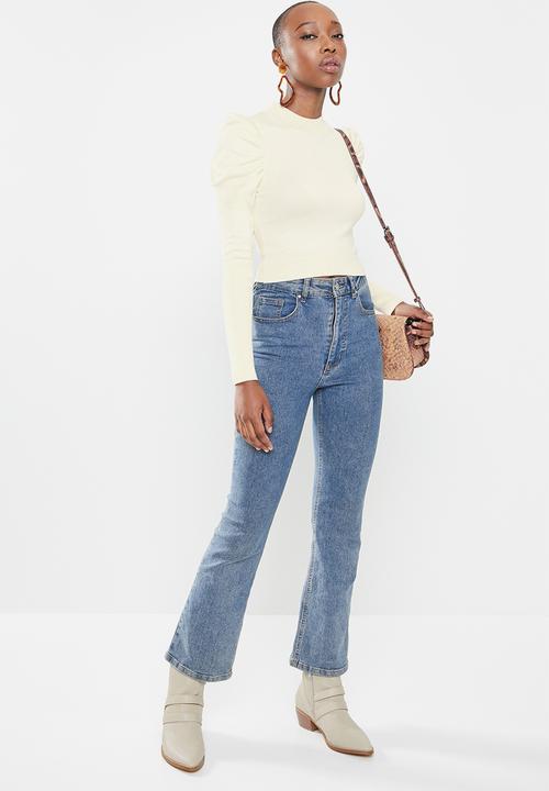 Glamorous - Puff sleeve knit - off white