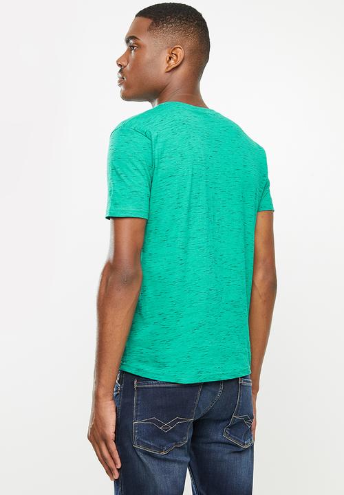 Lonsdale - Inkjet v-neck tee - green
