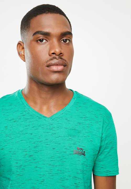 Lonsdale - Inkjet v-neck tee - green