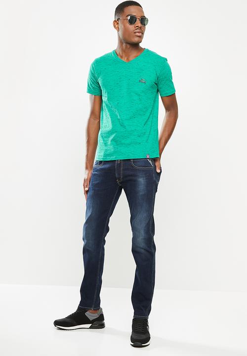 Lonsdale - Inkjet v-neck tee - green