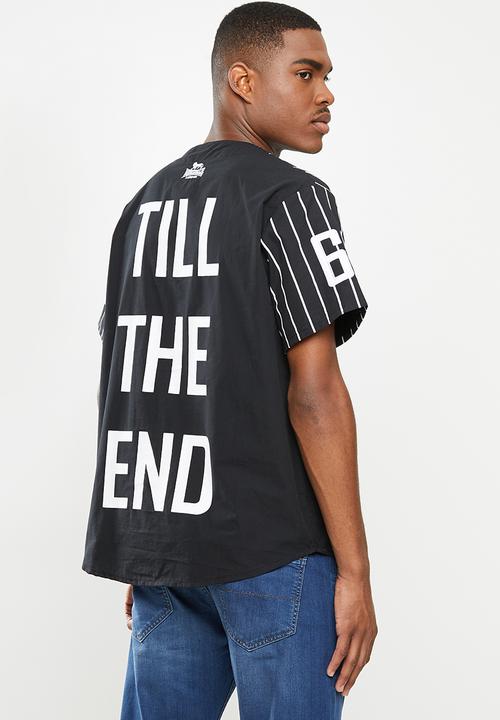 Lonsdale - Ld- true shirt 01 baseball - black & white 