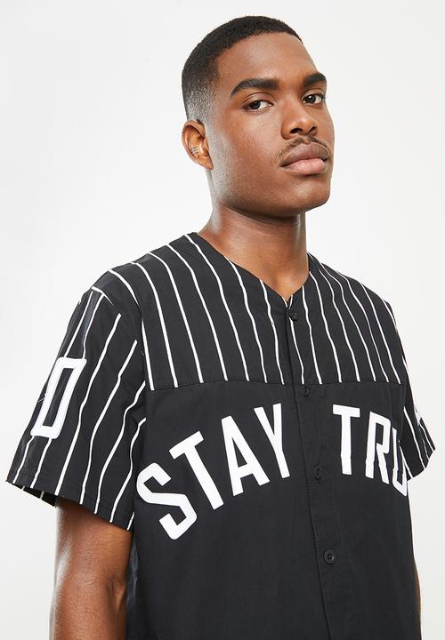 Lonsdale - Ld- true shirt 01 baseball - black & white 