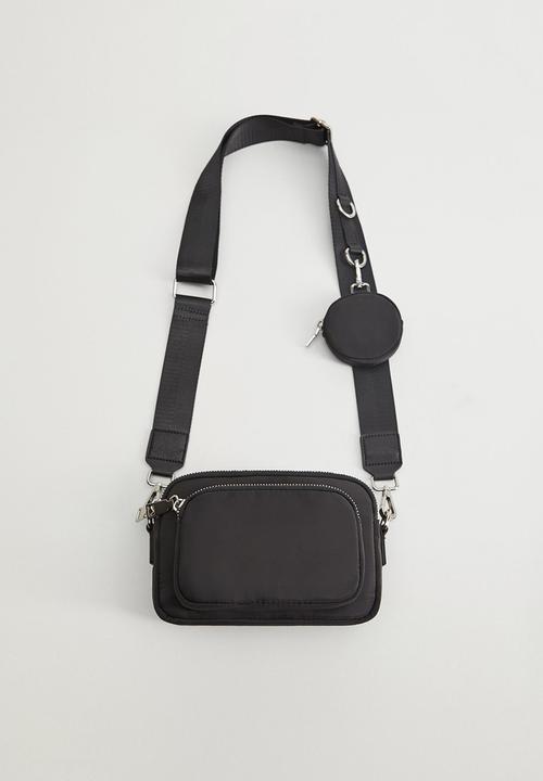 MANGO - Bag lotus - black