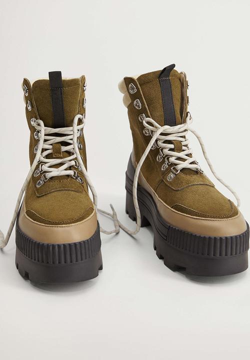 MANGO - Salinas suede boot - beige & khaki