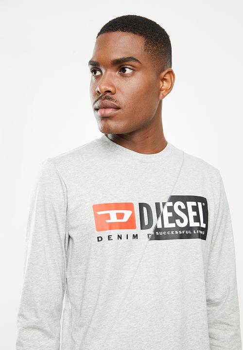 Diesel  - T-diego-ls-cuty T-shirt - grey