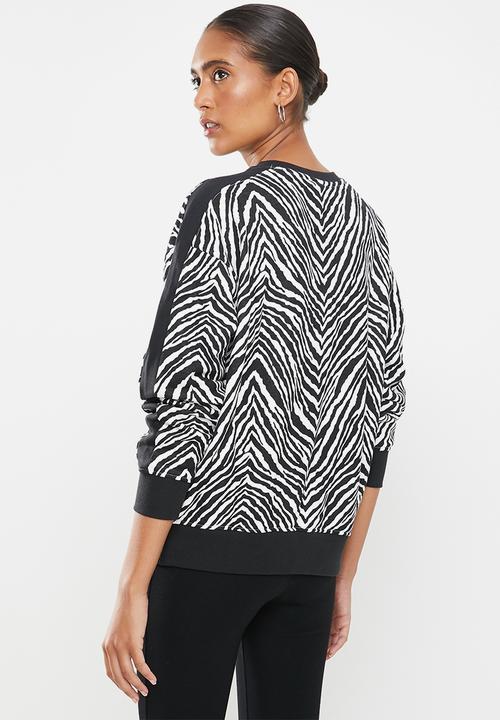 New Balance  - Athletics animal print crew print - white & black 