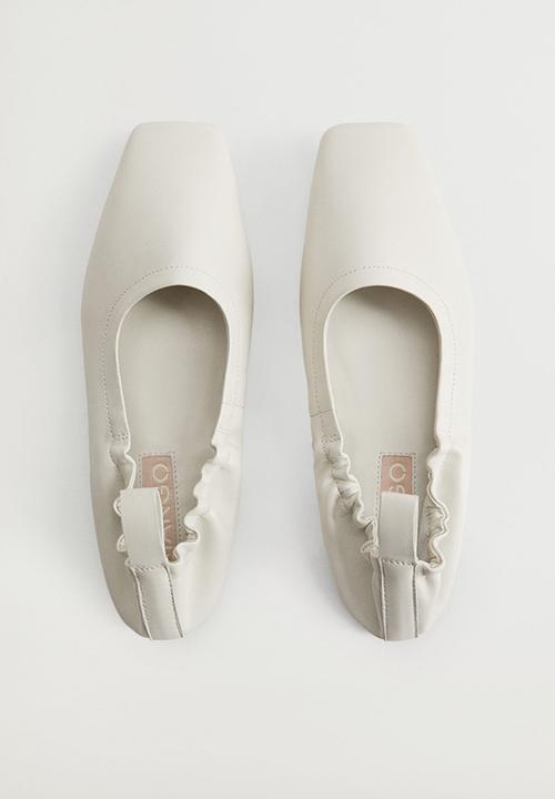 MANGO - Glovo leather pump - white