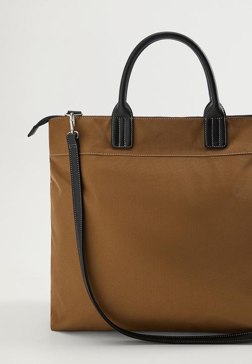 MANGO - Handbag tote - brown