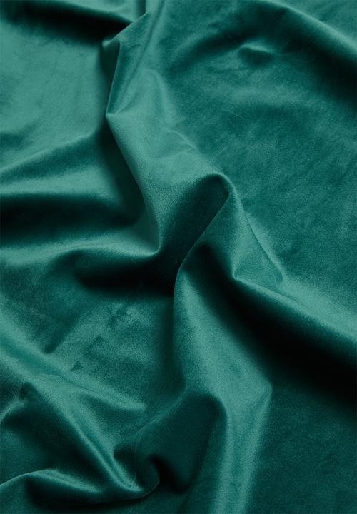Sixth Floor - Velvet eyelet curtain 2 pack - teal green