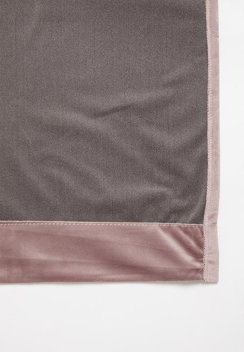 Sixth Floor - Velvet eyelet curtain 2 pack - dusty pink